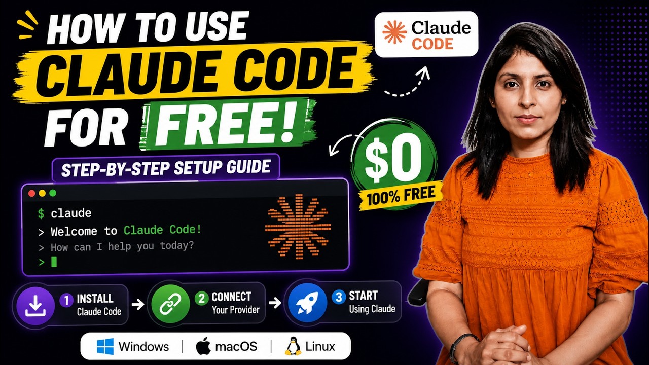 How to setup and use Claude Code for FREE (Step-by-Step Guide) - YouTube