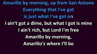 George Strait - Amarillo By Morning KARAOKE