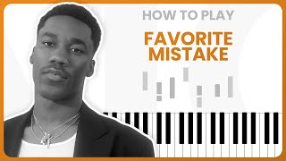 Video thumbnail of "How To Play FAVORITE MISTAKE By GIVĒON On Piano - Piano Tutorial (Free Tutorial)"
