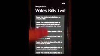 Congress 411 Windows Phone 7 App screenshot 5