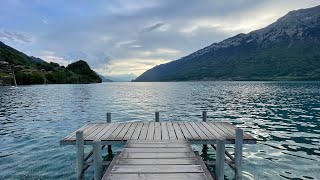 Reenacting d scene from Crash Landing On You, Landing Stage, Lake Brienz iseltwald, Pinoy version