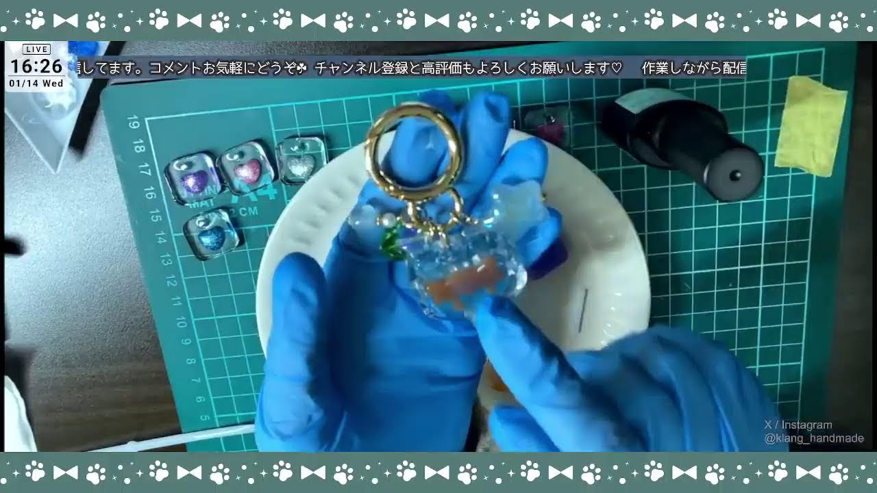 【作業配信】レジン制作｜ハンドメイド（コメントお気軽にどうぞ）