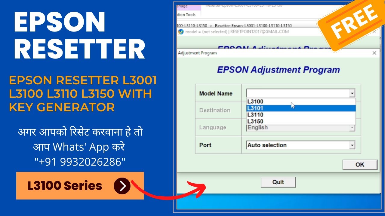 Epson l3110 red light blinking | Service Required Solution