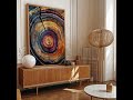 Tree Rings Wall Art Abstract Colourful Print, Modern Nature Decor Vibrant Botanical Artwork