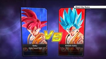 Dragonball xenoverse 2 Ssg goku vs Ssgss goku