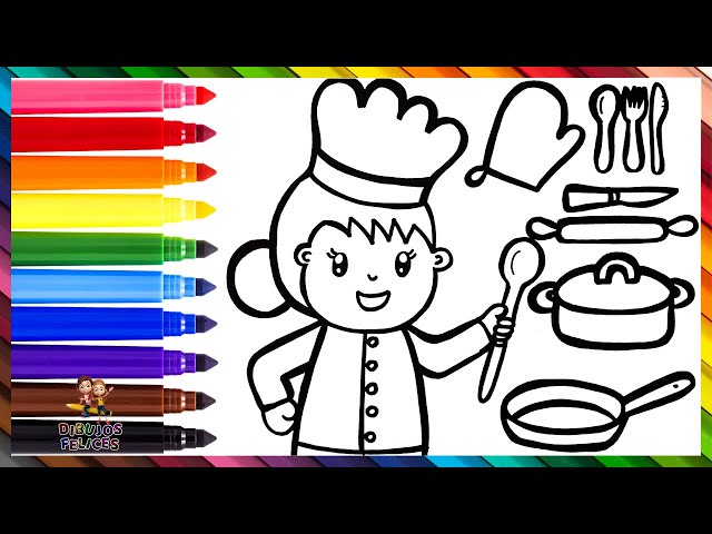 Dibuja y Colorea A Una Chef Con Sus Complementos 👩🍳🍽️🔪🍳🍲 Dibujos Para Niños - YouTube dibuja-y-colorea-a-una-chef-con-sus-complementos-dibujos-para-ni-os-youtube