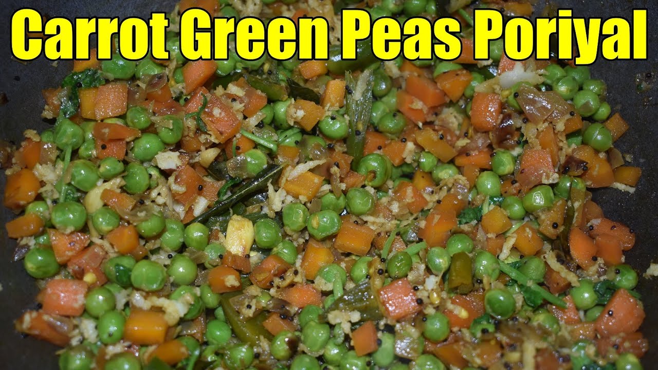 Carrot Green Peas Poriyal II கேரட் பச்சை பட்டாணி பொரியல் II Kuppa's