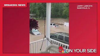 Homes in Nashville, Illinois, evacuated after dam breach thumbnail