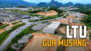 Progres LTU/CSR Gua Musang dari Sempadan Pahang - Tanah Putih - Bulatan Gua Musang - Bandar Baru