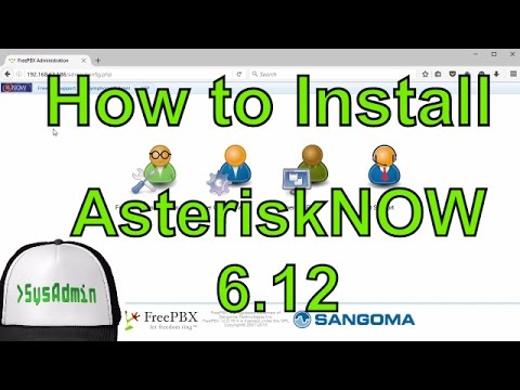 How to Install AsteriskNOW Free IP PBX 6.12 + VMware Tools on VMware Workstation Easy Tutorial [HD]