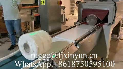 Full automatic labeling maxi roll paper shrink packing machine