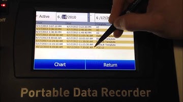 Viewing a Survey Chart on the Color Touch Screen Data Logger