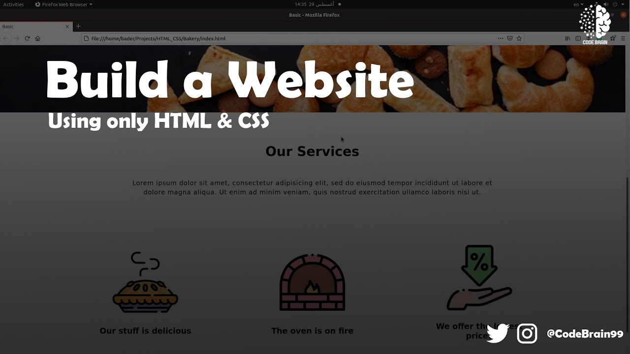 Building a website using only HTML & CSS - YouTube
