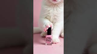 Cat Gets A Paw-Dicure Cutest Pink Nails Ever
