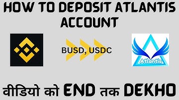 Deposit kaise Karen💵||ATLANTIS EXCHANGE PAR||