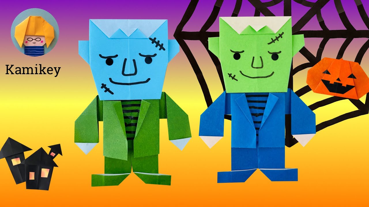 Origami Frankenstein Kamikey Youtube