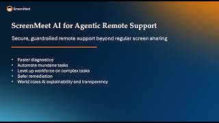 ScreenMeet AI for Agentic Remote Support