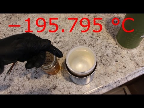 Freezing Honey With Liquid Nitrogen