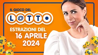 Estrazione in diretta del Gioco del Lotto e del Simbolotto di martedì 16 Aprile 2024