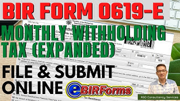 BIR FORM 0619 E - | MONTHLY W/TAX - EXPANDED | TAGALOG TUTORIAL