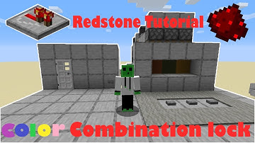 Minecraft Redstone Tutorial Color Combination lock