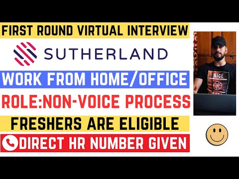 Sutherland Chat Support Virtual Interview 