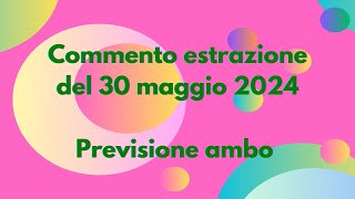 Commento estrazione del 30 maggio 2024 - previsione ambo - by Il lotto di Dea 30 views 38 minutes ago 5 minutes, 11 seconds