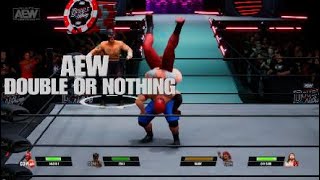 AEW DOUBLE OR NOTHING REY FENIX AND MACHO T VS JOHN BLUD AND RANDY DELTA!!!!!!!!