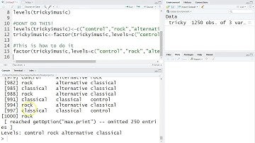 Advanced Changing the order of the levels in R