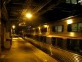Amtrak #92 Silver Star with Reversed Consist at Night in Snow