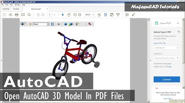 AutoCAD 3D View In PDF With Bentley View