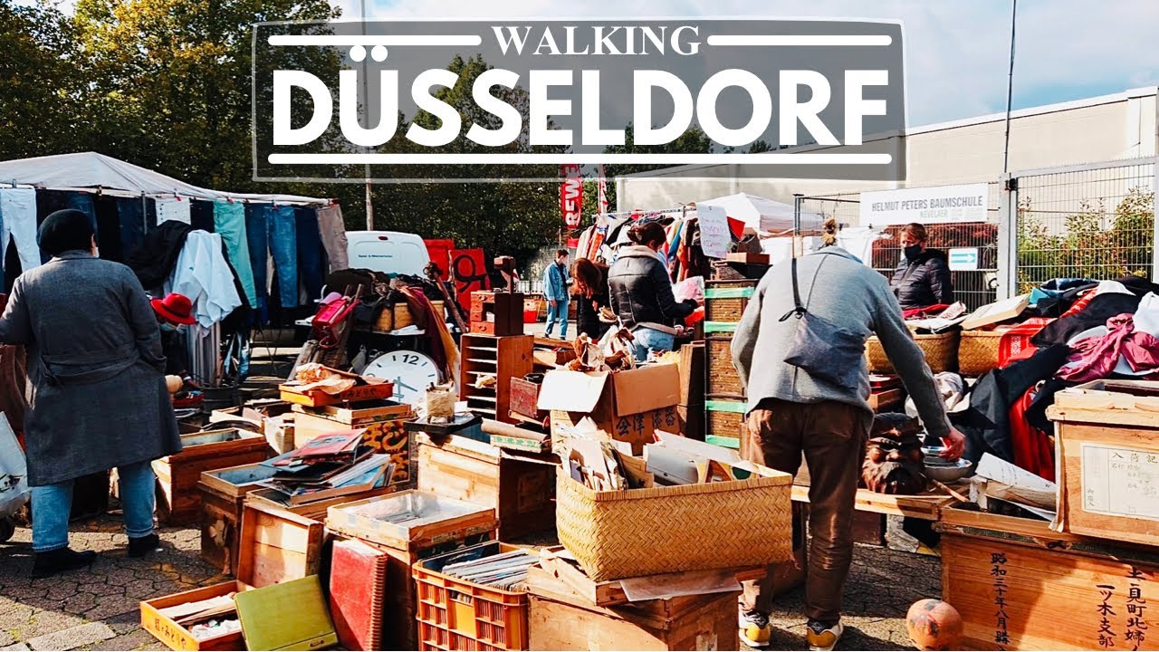 Germany 4K Walking Tour - Düsseldorf: Vintage Flea Market Radschlägermarkt