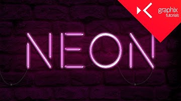 How To Make a Realistic Neon Light Text Effect - Adobe Photoshop CC 2015 Tutorial - GraphixTV