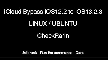 iCloud Bypass iPhone X iOS 13.2.3 linux Ubuntu