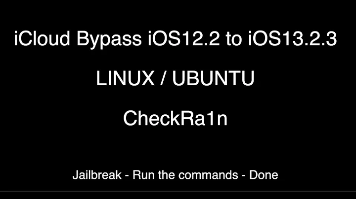 iCloud Bypass iPhone X iOS 13.2.3 linux Ubuntu