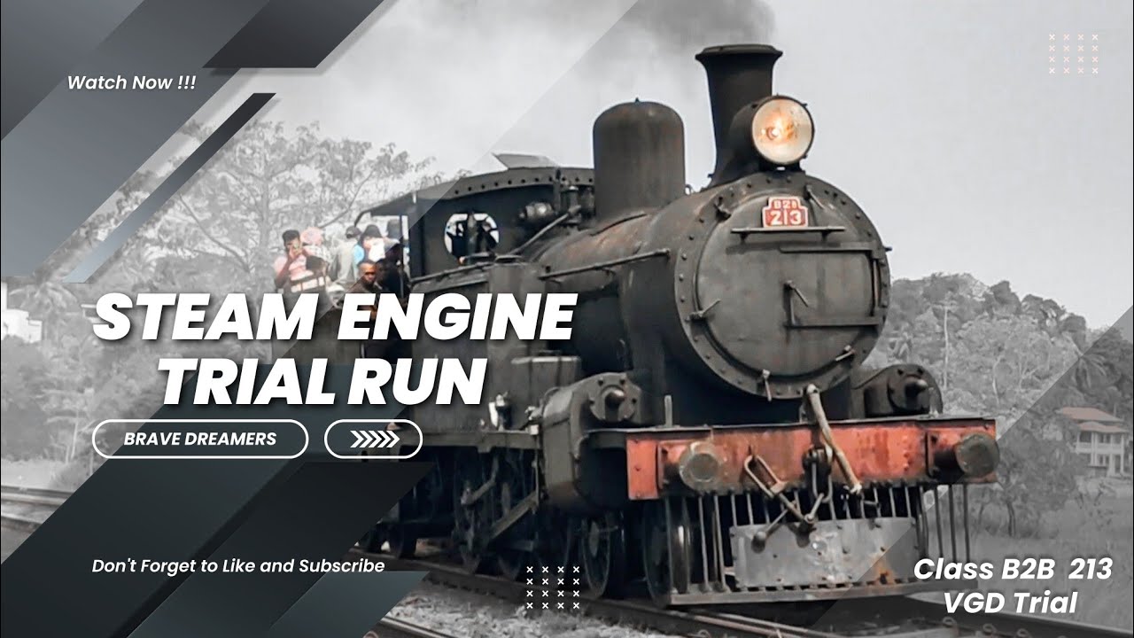 40 වැනි සැමරුමට සූදානම් වන අඟුරු යකා | Steam Engine - Veyangoda Trial Run ❤️🖤 #rare #srilanka #train