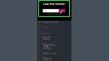 I made how to check leap year through JavaScript.