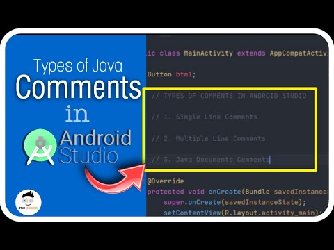 Types Of Comments In Android Studio | In Java | Comments In Java | Android Studio Tutorial |in hindi