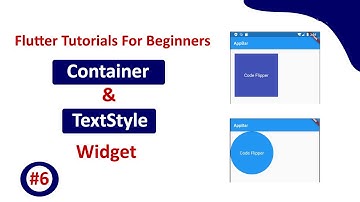 #6 Flutter Container Widget with TextStyle, Color and FontSize || Flutter Tutorial for Beginners