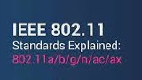 IEEE 802.11 Standards