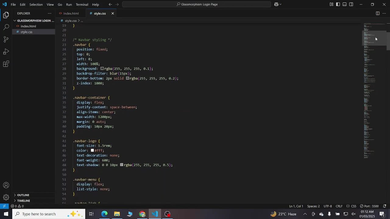 Create a Stunning Glassmorphism Login Page with Animated Background | Modern UI/UX Design Tutorial