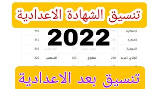 تنسيق الثانويه العامه بعد الإعدادية 2022 كل محافظات مصر