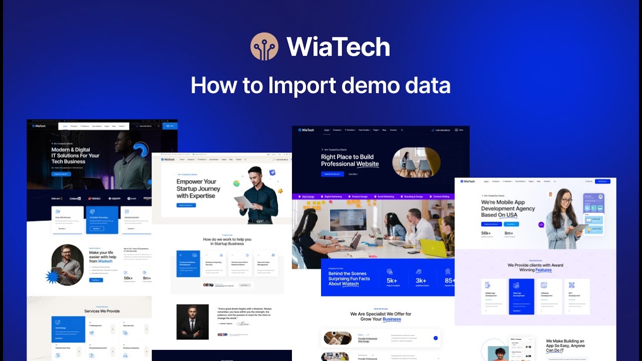 How to Import Wiatech - IT Solutions & Technology WordPress Theme - YouTube