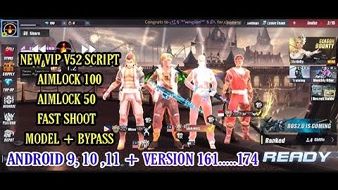 RULES OF SURVIVAL V52 VIP SCRIPT FIX AIMLOCK 100 | MOD GG | MODEL+BYPASS | SAFE 1001%