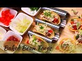 Baked Bean Tacos | Hard shell tacos served with baked beans