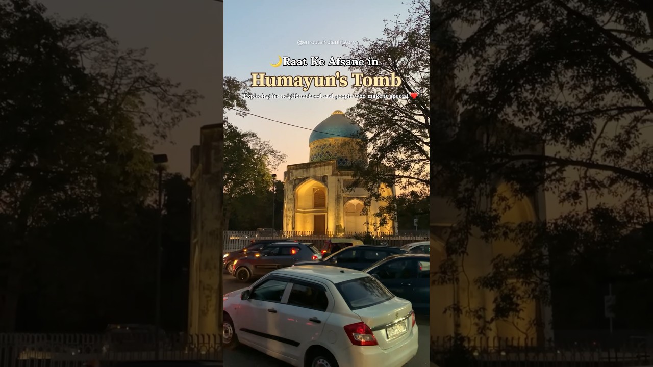 Raat ke afsane a night walk inside Humayun’s tomb 😍🔥❤️🌙 #shorts #humayunstomb #heritagewalk