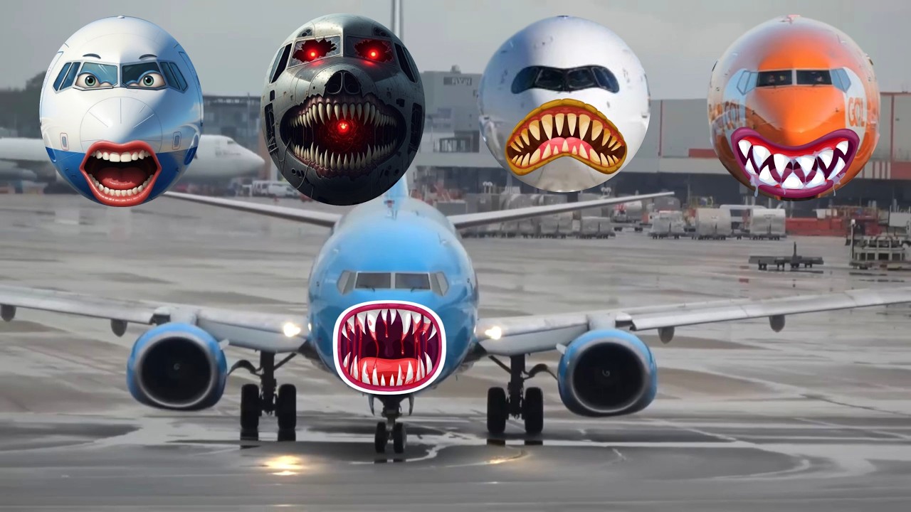 Tebak Gambar Monster Pesawat Terbang, Pesawat Monster, Mencocokan Gambar‎