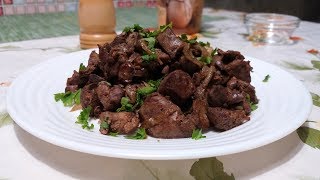 Жареная куриная печень видео рецепт Жареная куриная печень видео рецепт