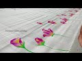 Purple Pink & green | Praful and green colour combination saree painting...