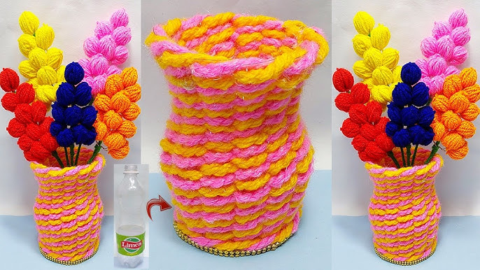 Recycled Plastic Bottle Craft Weaving for Kids